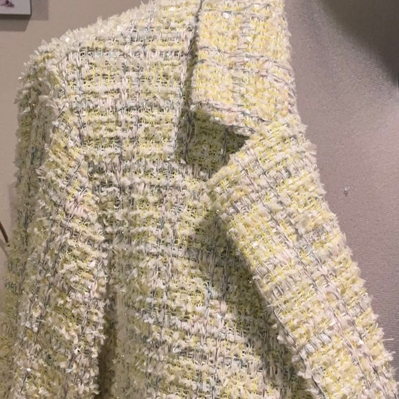 Melloday Yellow Boucle Dress-length Jacket - Picture 2 of 4